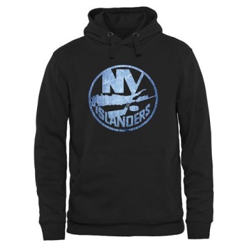 Men's New York Islanders Rinkside Pond Hockey Pullover Hoodie - - - Black
