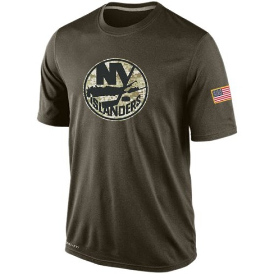Nike Men's New York Islanders Salute To Service KO Performance Dri-FIT T-Shirt - Olive