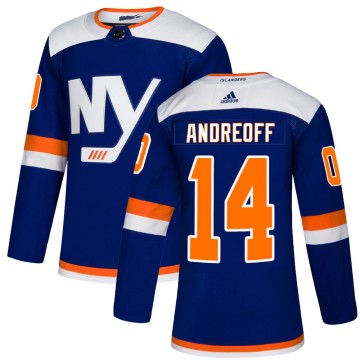 Authentic Adidas Men's Andy Andreoff New York Islanders Alternate Jersey - Blue