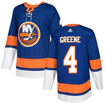 Authentic Adidas Men's Andy Greene New York Islanders ized Royal Home Jersey - Green