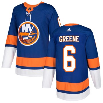 Authentic Adidas Men's Andy Greene New York Islanders Royal Home Jersey - Green