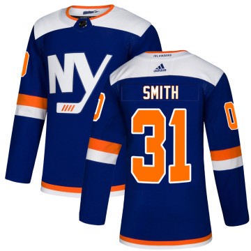 Authentic Adidas Men's Billy Smith New York Islanders Alternate Jersey - Blue