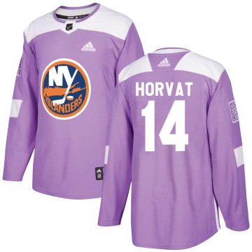 Authentic Adidas Men's Bo Horvat New York Islanders Fights Cancer Practice Jersey - Purple
