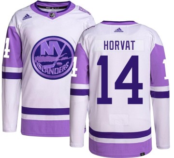 Authentic Adidas Men's Bo Horvat New York Islanders Hockey Fights Cancer Jersey -
