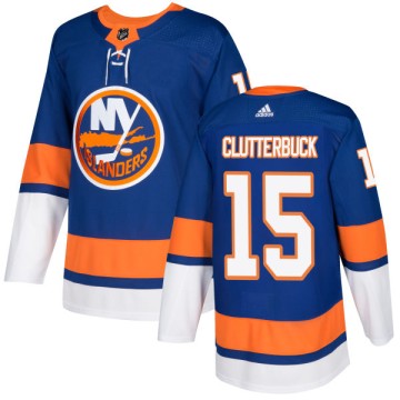 Authentic Adidas Men's Cal Clutterbuck New York Islanders Jersey - Royal
