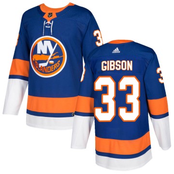 Authentic Adidas Men's Christopher Gibson New York Islanders ized Home Jersey - Royal