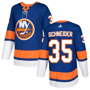 Authentic Adidas Men's Cory Schneider New York Islanders Home Jersey - Royal
