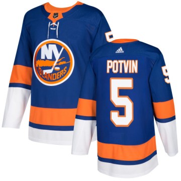 Authentic Adidas Men's Denis Potvin New York Islanders Jersey - Royal
