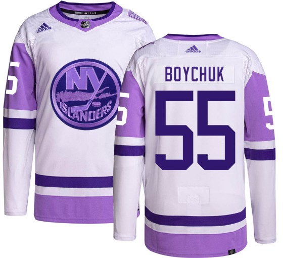 Authentic Adidas Men's Johnny Boychuk New York Islanders Hockey Fights Cancer Jersey -