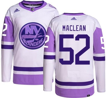 Authentic Adidas Men's Kyle Maclean New York Islanders Hockey Fights Cancer Jersey -