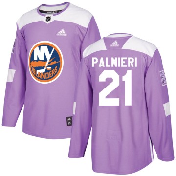 Authentic Adidas Men's Kyle Palmieri New York Islanders Fights Cancer Practice Jersey - Purple