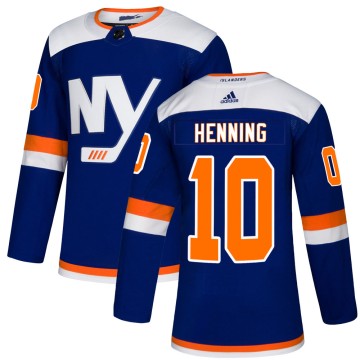 Authentic Adidas Men's Lorne Henning New York Islanders Alternate Jersey - Blue