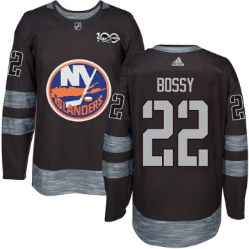 Authentic Adidas Men's Mike Bossy New York Islanders 1917-2017 100th Anniversary Jersey - Black