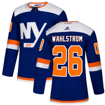Authentic Adidas Men's Oliver Wahlstrom New York Islanders Alternate Jersey - Blue