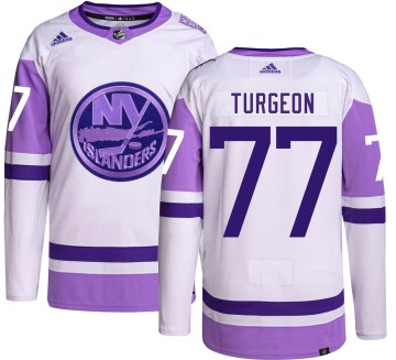Authentic Adidas Men's Pierre Turgeon New York Islanders Hockey Fights Cancer Jersey -