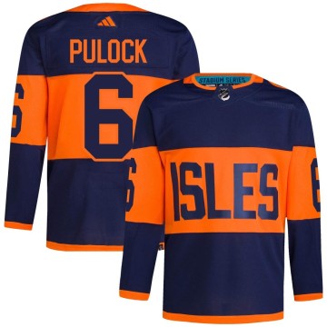 Authentic Adidas Men's Ryan Pulock New York Islanders 2024 Stadium Series Primegreen Jersey - Navy