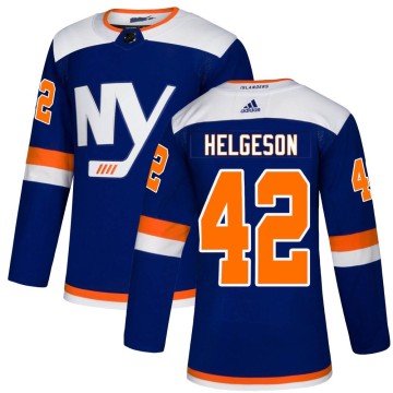 Authentic Adidas Men's Seth Helgeson New York Islanders Alternate Jersey - Blue