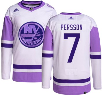Authentic Adidas Men's Stefan Persson New York Islanders Hockey Fights Cancer Jersey -