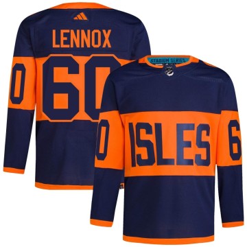 Authentic Adidas Men's Tristan Lennox New York Islanders 2024 Stadium Series Primegreen Jersey - Navy
