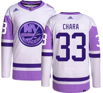 Authentic Adidas Men's Zdeno Chara New York Islanders Hockey Fights Cancer Jersey -