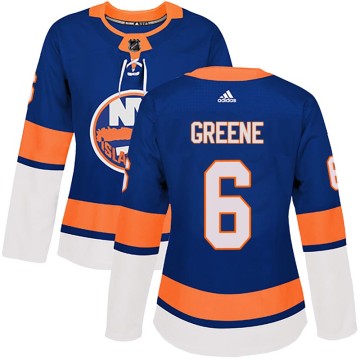 Authentic Adidas Women's Andy Greene New York Islanders Royal Home Jersey - Green