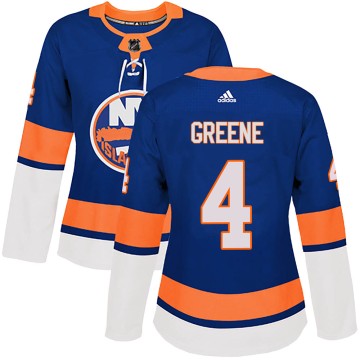 Authentic Adidas Women's Andy Greene New York Islanders Royal Home Jersey - Green