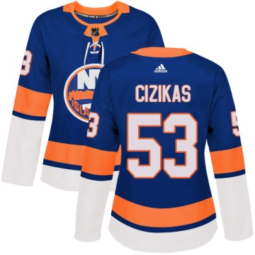Authentic Adidas Women's Casey Cizikas New York Islanders Home Jersey - Royal Blue