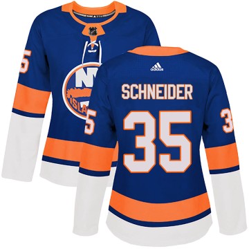 Authentic Adidas Women's Cory Schneider New York Islanders Home Jersey - Royal