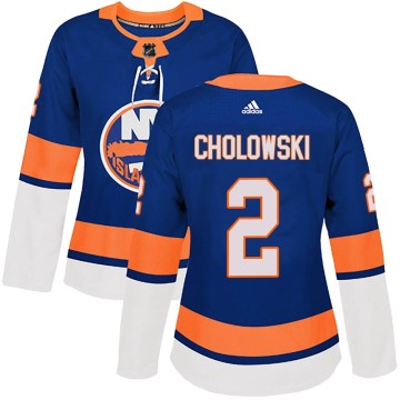 Authentic Adidas Women's Dennis Cholowski New York Islanders Home Jersey - Royal