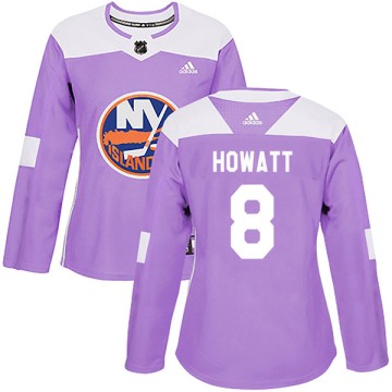Authentic Adidas Women's Garry Howatt New York Islanders Fights Cancer Practice Jersey - Purple