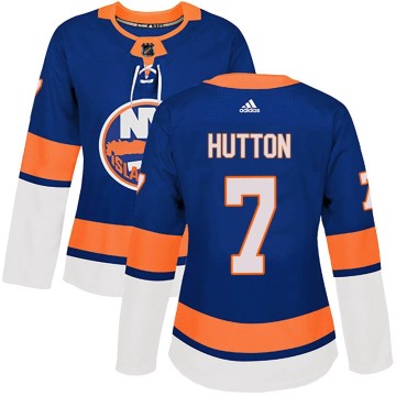 Authentic Adidas Women's Grant Hutton New York Islanders Home Jersey - Royal