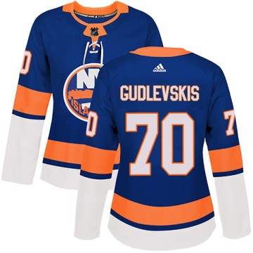 Authentic Adidas Women's Kristers Gudlevskis New York Islanders Home Jersey - Royal