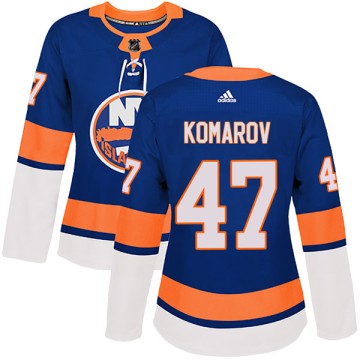 Authentic Adidas Women's Leo Komarov New York Islanders Home Jersey - Royal