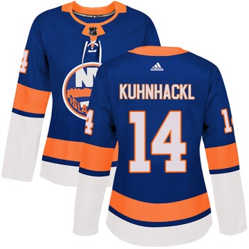 Authentic Adidas Women's Tom Kuhnhackl New York Islanders Home Jersey - Royal