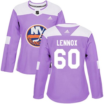 Authentic Adidas Women's Tristan Lennox New York Islanders Fights Cancer Practice Jersey - Purple