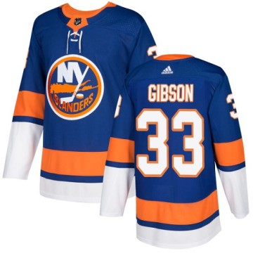 Authentic Adidas Youth Christopher Gibson New York Islanders Home Jersey - Royal Blue