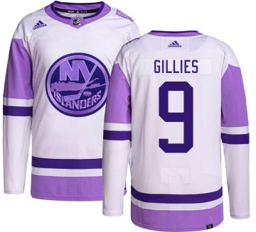 Authentic Adidas Youth Clark Gillies New York Islanders Hockey Fights Cancer Jersey -