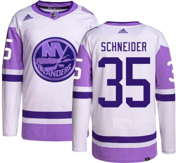 Authentic Adidas Youth Cory Schneider New York Islanders Hockey Fights Cancer Jersey -