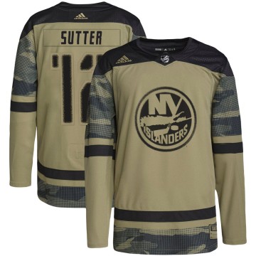 Authentic Adidas Youth Duane Sutter New York Islanders Military Appreciation Practice Jersey - Camo