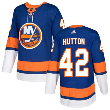 Authentic Adidas Youth Grant Hutton New York Islanders Home Jersey - Royal