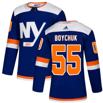 Authentic Adidas Youth Johnny Boychuk New York Islanders Alternate Jersey - Blue