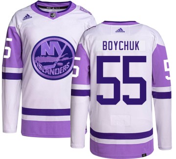 Authentic Adidas Youth Johnny Boychuk New York Islanders Hockey Fights Cancer Jersey -