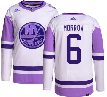 Authentic Adidas Youth Ken Morrow New York Islanders Hockey Fights Cancer Jersey -