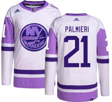 Authentic Adidas Youth Kyle Palmieri New York Islanders Hockey Fights Cancer Jersey -