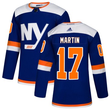 Authentic Adidas Youth Matt Martin New York Islanders Alternate Jersey - Blue