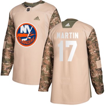 Authentic Adidas Youth Matt Martin New York Islanders Veterans Day Practice Jersey - Camo