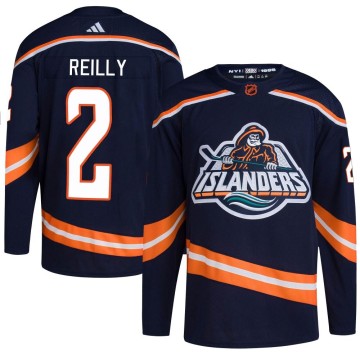Authentic Adidas Youth Mike Reilly New York Islanders Reverse Retro 2.0 Jersey - Navy
