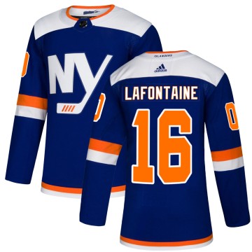 Authentic Adidas Youth Pat LaFontaine New York Islanders Alternate Jersey - Blue