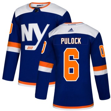 Authentic Adidas Youth Ryan Pulock New York Islanders Alternate Jersey - Blue