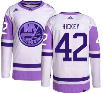Authentic Adidas Youth Thomas Hickey New York Islanders Hockey Fights Cancer Jersey -